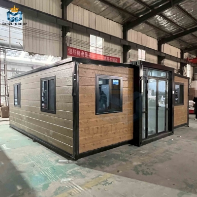Portable  prefab  Steel Structure foldable expandable container house للبيع
