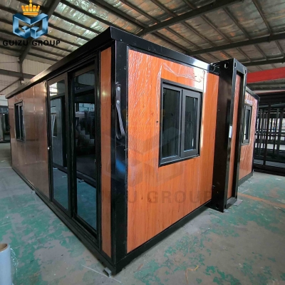 Modular Prefab  Double Wing folding expandable container house للبيع
